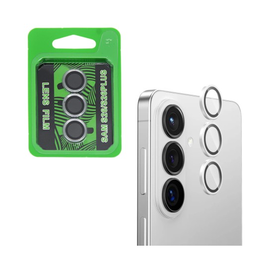 Protetor de Vidro da Câmera Traseira para Samsung Galaxy S26 Plus Prata